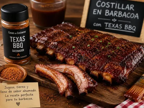 Costillar a la barbacoa con Texas Smoke, tierno y con costra caramelizada